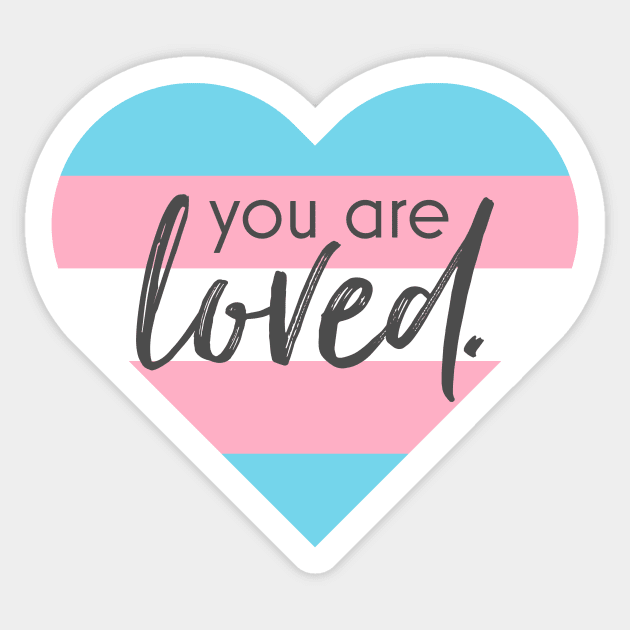 You Are Loved Trans heart Sticker by Simplify With Leanne